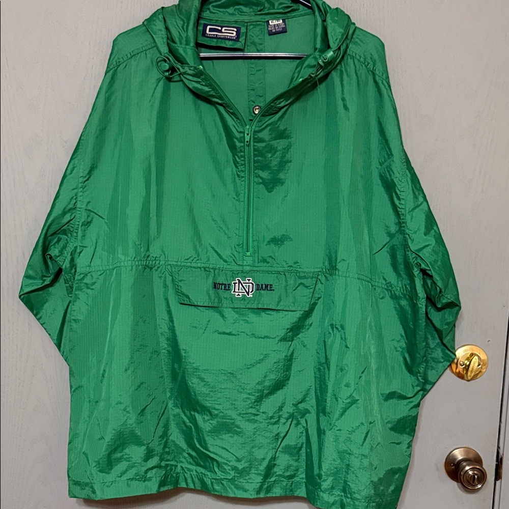 Notre Dame Green Windbreaker Jacket